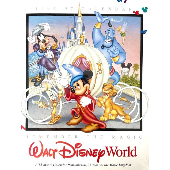 Vintage 1996-97 Walt Disney World Calendar Celebrating 25 Years - Picture 1 of 5